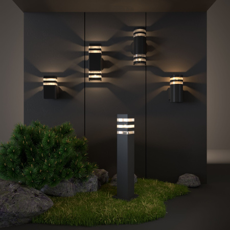 Уличный настенный светильник 1444 Techno черный Elektrostandard