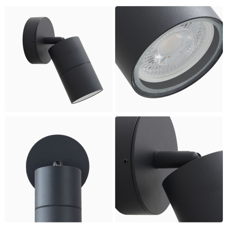 Уличный настенный светильник Apeyron Graphite 11-117