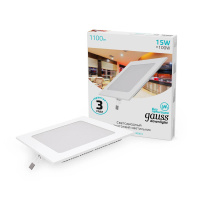 Светодиодный светильник Gauss 940111215 ультратонкий IP20 15W 4100K