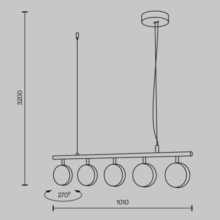 Подвесная люстра Maytoni Mind MOD299PL-L48BC3K