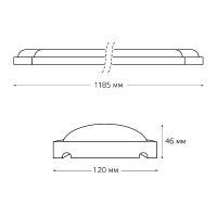 Настенно-потолочный светодиодный светильник Gauss WLF-4 844611336