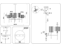 Люстра на штанге Ambrella Light High Light LH72381