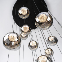 Каскадная люстра Modelux ML.2338.25 BK-CR