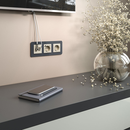 Рамка Werkel Elite на 3 поста графит W0032440