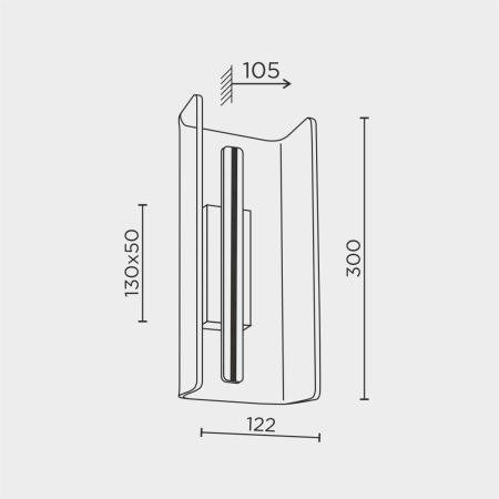 Настенный светильник Modelux ML.590.300 BK