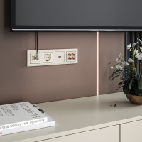 Рамка Stark на 4 поста слоновая кость WL04-Frame-04-ivory Werkel