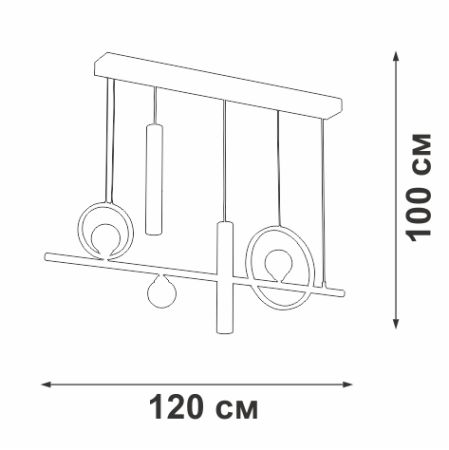 Подвесная люстра Vitaluce V3095-0/5S