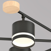 Люстра на штанге Reluce 78730-0.3-08 GX53 BK+WOOD