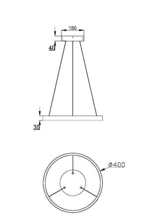 Подвесной светодиодный светильник Maytoni Rim MOD058PL-L22BSK