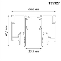 Шинопровод для монтажа в натяжной потолок LumFer For Novotech Flum 135327