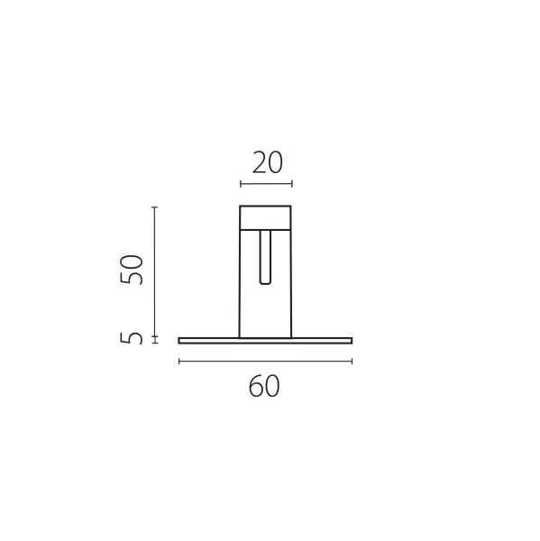 Крепление к потолку /на стену жесткое (54мм) без подвода питания Lightstar Due Hermes 510197