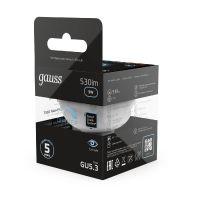Лампа cветодиодная диммируемая Gauss GU5.3 5W 4100K матовая 101505205-D