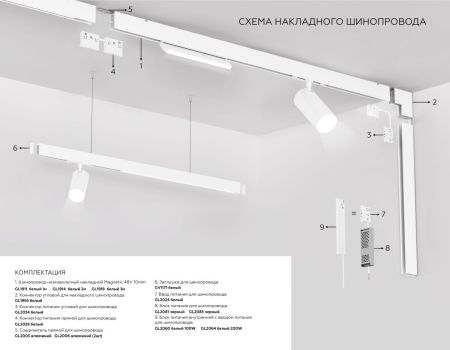 Шинопровод магнитный Ambrella Light Magnetic GL1914