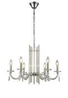Подвесная люстра Crystal Lux AURELIO SP6 GOLD+CHROME/TRANSPARENT
