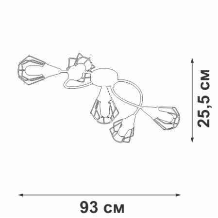 Потолочная люстра Vitaluce V3037-0/5PL