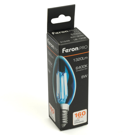 Лампа светодиодная Feron LB-1208 E14 8W 6400K 51249