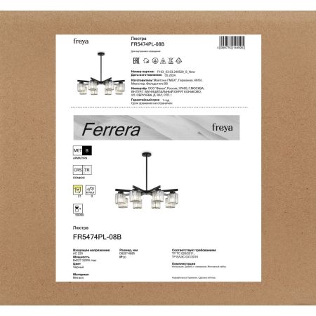 Люстра на штанге Freya Ferrera FR5474PL-08B