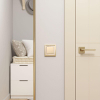 Рамка на 1 пост Baguette (айвори/латунь) W0012851 Werkel