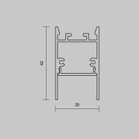 Алюминиевый профиль накладной-подвесной Maytoni Led Strip ALM-2542-B-2M 633010