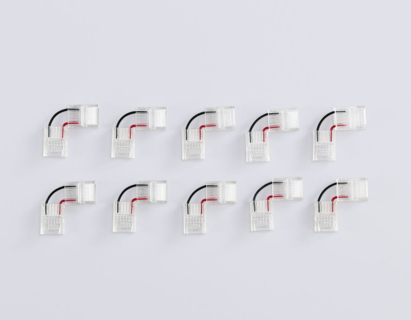 Соединитель угловой Ambrella Light Illumination COB 12/24V для лент 12mm (2 конт.) (10шт. в комплекте) GS6871