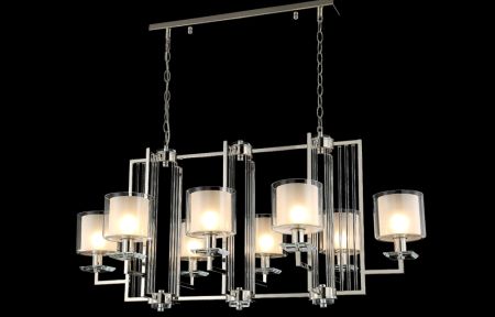 Подвесная люстра Crystal Lux Nicolas NICOLAS SP8 L1000 GOLD/WHITE