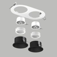 Встраиваемый светильник Lightstar Domino (214656+214607+214607+214006+214006) D6560707WMOD