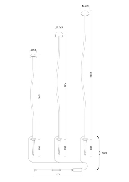 Ландшафтный светильник Arte Lamp Motus A1081PA-3BK