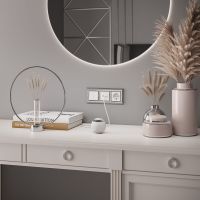 Выключатель одноклавишный проходной с подсветкой белый WL01-SW-1G-2W-LED Werkel