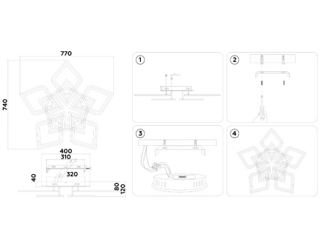Потолочная люстра Ambrella Light Original FA8915
