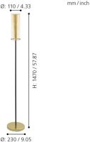 Торшер Eglo Pinto Gold 97655