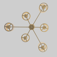 Потолочная люстра Eurosvet Inari 60144/6 золото Smart a061942