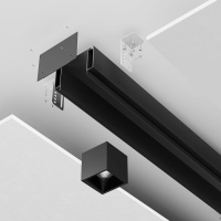 Профиль ниши скрытого монтажа для ГКЛ потолка Maytoni Technical ALM-11681-PL-B-2M