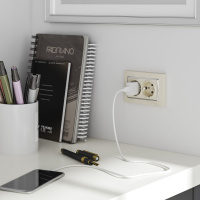 Рамка Snabb для двойной розетки слоновая кость WL03-Frame-01-DBL-ivory Werkel