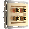 Акустическая розетка шампань WL11-AUDIOx4 Werkel