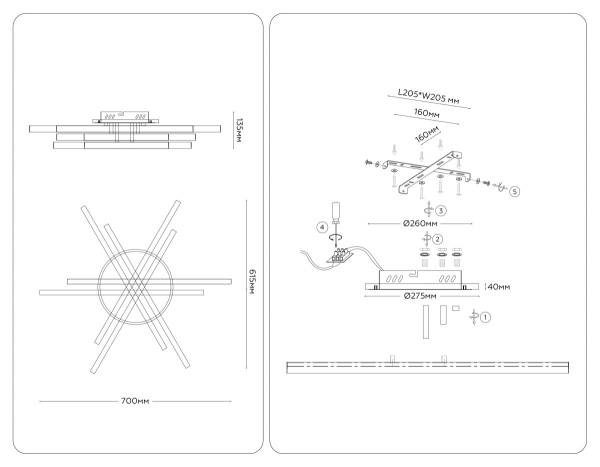 Потолочный светильник Ambrella Light Comfort LineTech FL6272
