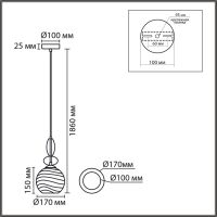 Подвесной светильник Lumion Moderni Walma 8300/1A
