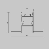 Алюминиевый профиль встраиваемый скрытого монтажа Maytoni Led Strip ALM-6542-S-2M 636012