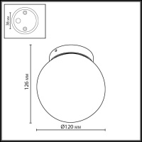 Уличный потолочный светильник Odeon Light Nature Viva 7124/1C