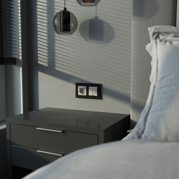 Выключатель двухклавишный с подсветкой Werkel W1220104 4690389211911 a069457