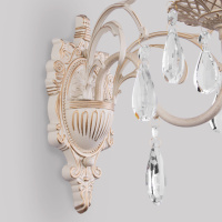 Бра Eurosvet 3637/1 белый с золотом/прозрачный хрусталь Strotskis