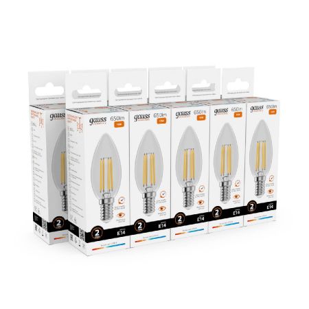 Лампа светодиодная Gauss Filament Elementary E14 10W 2700K 32110