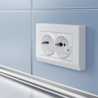 Рамка для двойной розетки белый WL04-Frame-01-DBL-white Werkel