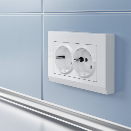 Рамка для двойной розетки белый WL04-Frame-01-DBL-white Werkel