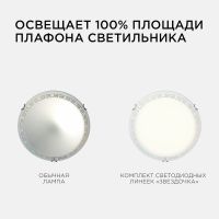 Комплект светодиодных линеек Apeyron Звездочка 220В 5730 8Вт 3000К IP30 12-16
