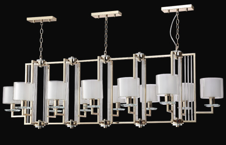 Подвесная люстра Crystal Lux NICOLAS SP12 L1600 GOLD/WHITE