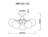 Потолочная люстра MyFar Kate MR1431-5C