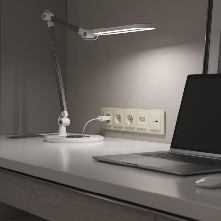 Рамка на 5 постов (молочный, стекло) W0051141 Werkel