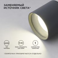 Уличный потолочный светильник Apeyron Graphite 11-115