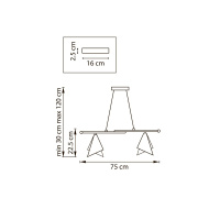 Подвесная люстра Lightstar Cone GW 757046