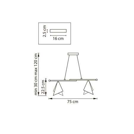 Подвесная люстра Lightstar Cone GW 757046